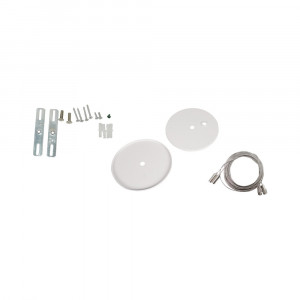 ALV ARCHITECTURAL LINEAR, STRIP LIGHTS, ACCESSORIES, SUSPENSION KIT, SILVER AIRCRAFT CABLE, WHITE CANOPY, 12FT